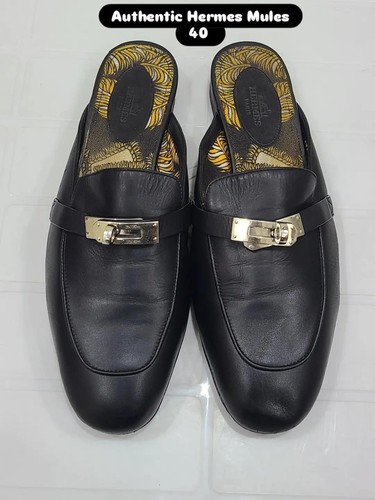 Hermes black leather - hermes,